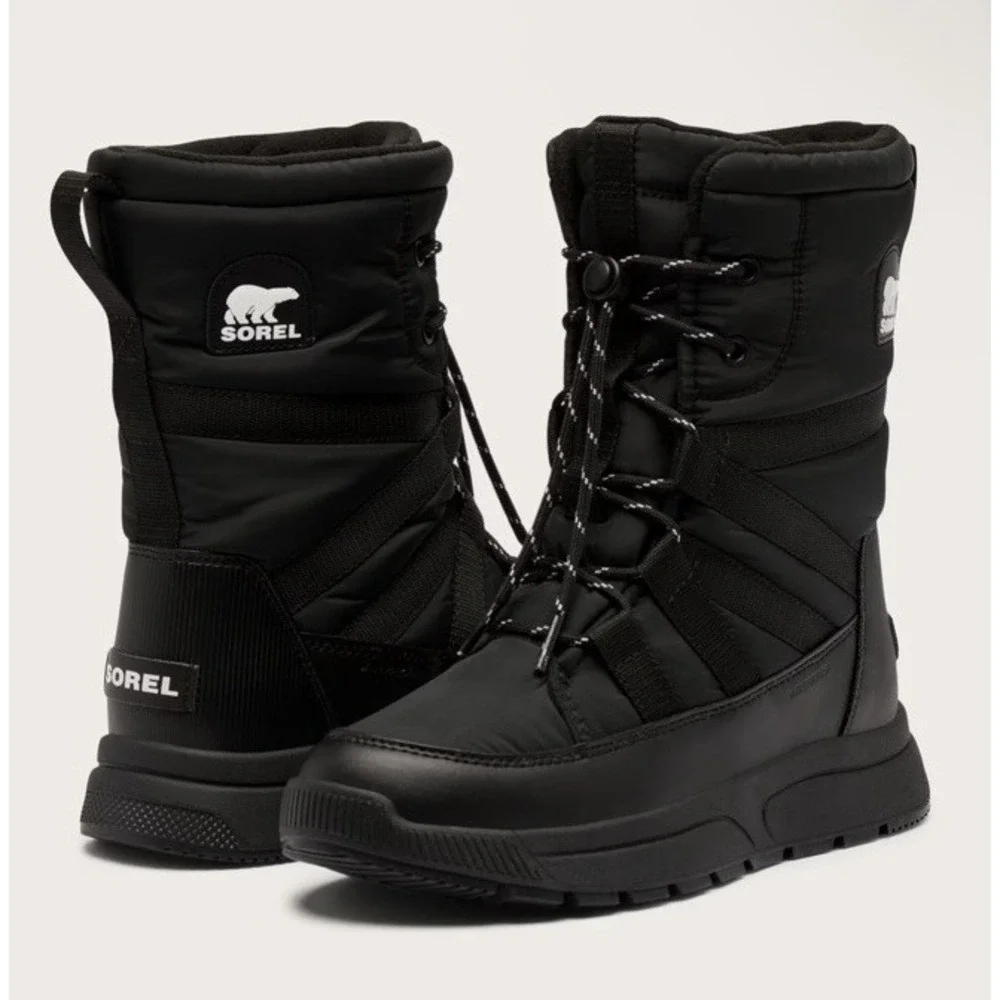 New $140 Sorel Women's 7 Black Whitney III Waterproof Boots
